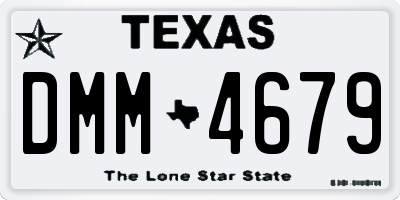 TX license plate DMM4679