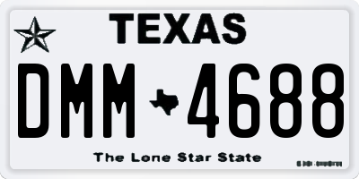 TX license plate DMM4688