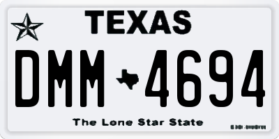 TX license plate DMM4694
