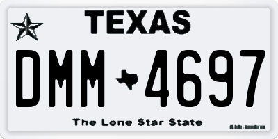 TX license plate DMM4697