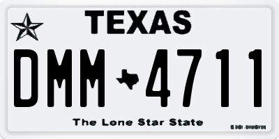 TX license plate DMM4711