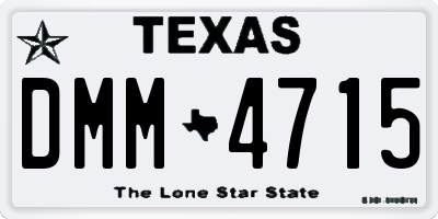TX license plate DMM4715