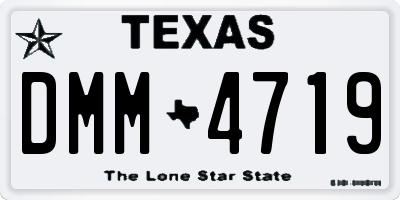 TX license plate DMM4719