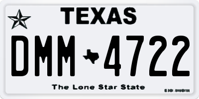TX license plate DMM4722