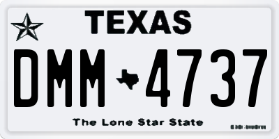TX license plate DMM4737