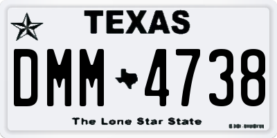 TX license plate DMM4738