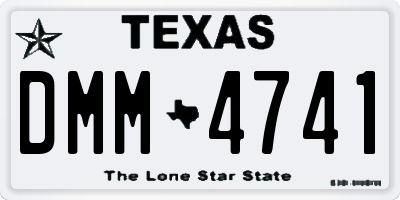 TX license plate DMM4741