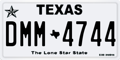 TX license plate DMM4744