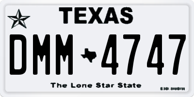 TX license plate DMM4747