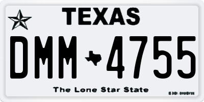 TX license plate DMM4755