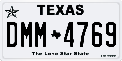 TX license plate DMM4769