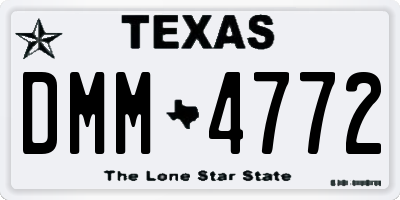 TX license plate DMM4772