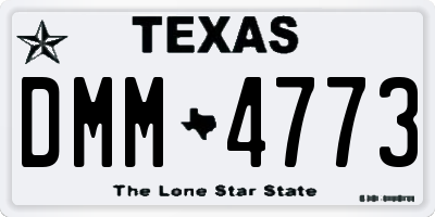 TX license plate DMM4773