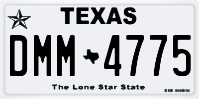 TX license plate DMM4775