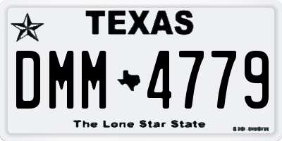 TX license plate DMM4779