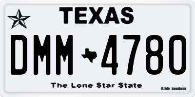 TX license plate DMM4780