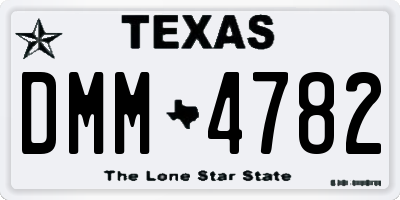 TX license plate DMM4782