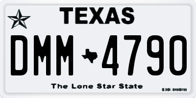 TX license plate DMM4790