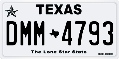 TX license plate DMM4793