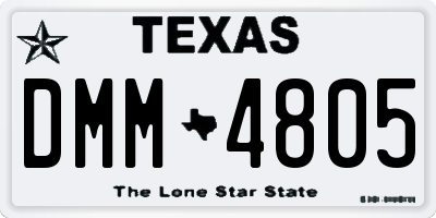 TX license plate DMM4805
