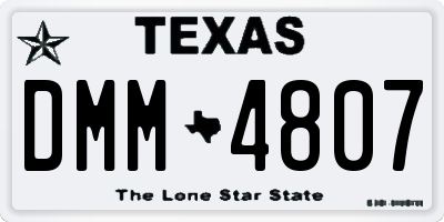 TX license plate DMM4807
