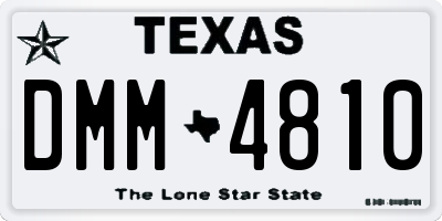 TX license plate DMM4810