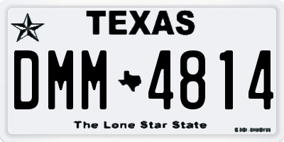 TX license plate DMM4814