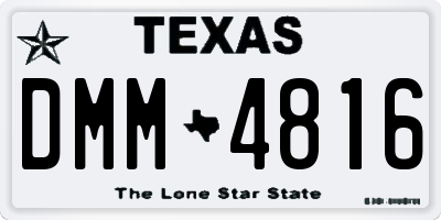 TX license plate DMM4816