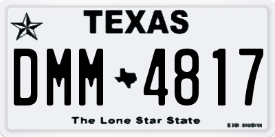 TX license plate DMM4817