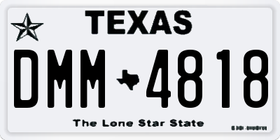 TX license plate DMM4818