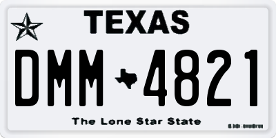 TX license plate DMM4821