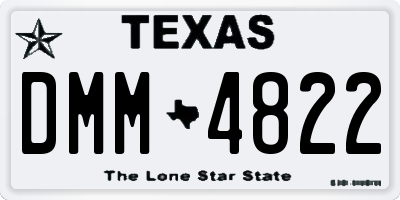 TX license plate DMM4822