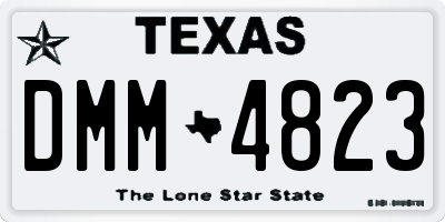 TX license plate DMM4823