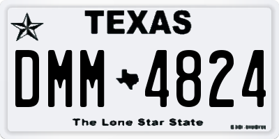 TX license plate DMM4824