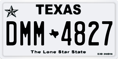 TX license plate DMM4827