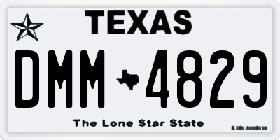 TX license plate DMM4829