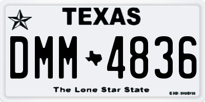 TX license plate DMM4836
