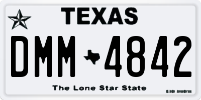 TX license plate DMM4842
