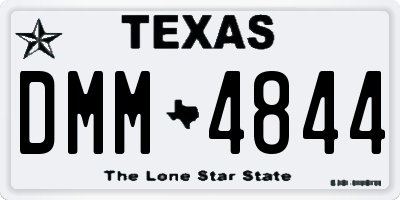 TX license plate DMM4844