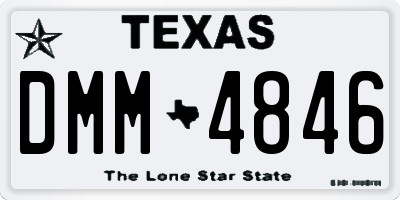 TX license plate DMM4846