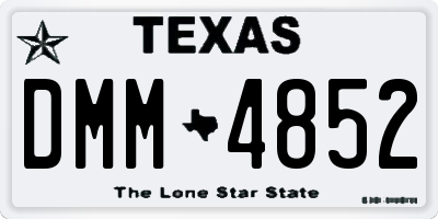 TX license plate DMM4852