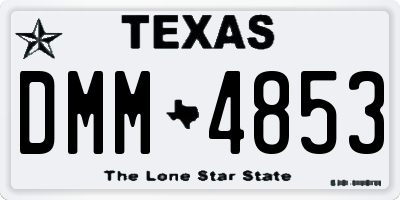TX license plate DMM4853