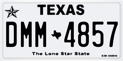 TX license plate DMM4857