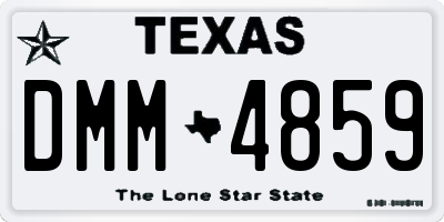 TX license plate DMM4859