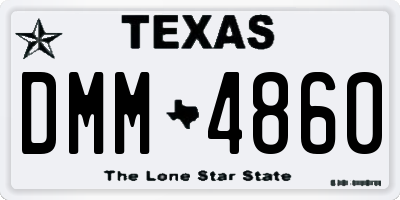TX license plate DMM4860