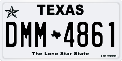 TX license plate DMM4861