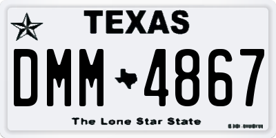 TX license plate DMM4867