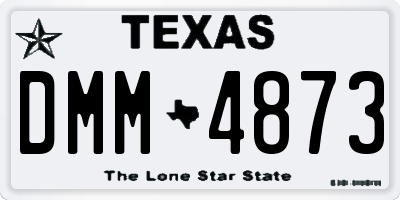 TX license plate DMM4873