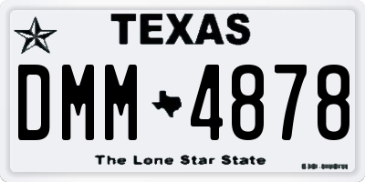 TX license plate DMM4878