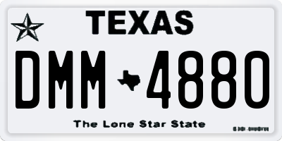TX license plate DMM4880
